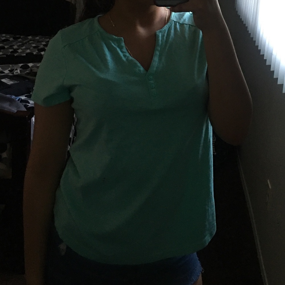 Teal short sleeved tee